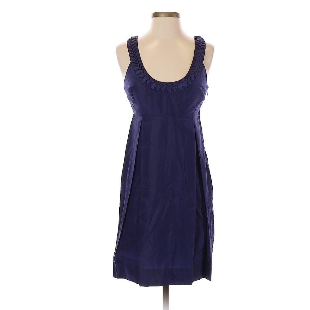 Castle Starr Dark Blue Lightweight Silk Casual Dress Size 2